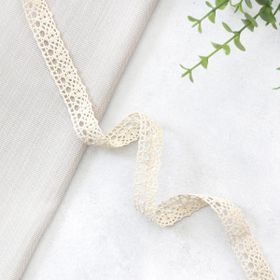 Bimotif Krem Pamuk 1.7 cm 5 m Dantel Şerit