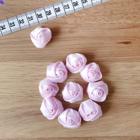 Bimotif M357111 Açık Pembe 2 cm 10 Adet Saten Gül