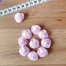 Bimotif M357111 Açık Pembe 2 cm 10 Adet Saten Gül