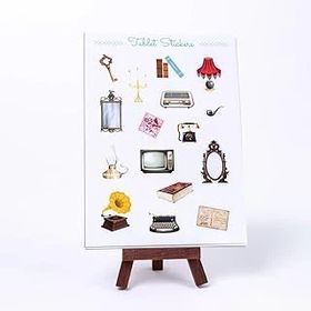 Bimotif M521158 Vintage A5 2 Sayfa Renkli Şekilli Tablet Sticker Seti