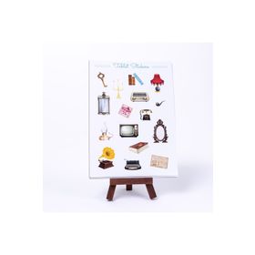 Bimotif M521158 Vintage A5 2 Sayfa Renkli Şekilli Tablet Sticker Seti