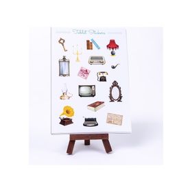 Bimotif M521158 Vintage A5 2 Sayfa Renkli Şekilli Tablet Sticker Seti
