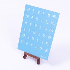 Bimotif Mavi A5 2 Sayfa Beden Ölçüleri Sticker Seti