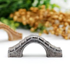Bimotif Mini Bahçe Köprü Gri Süs