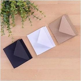 Bimotif Minik 7x9 cm 15 Adet Kraft + Beyaz + Siyah Zarf Seti