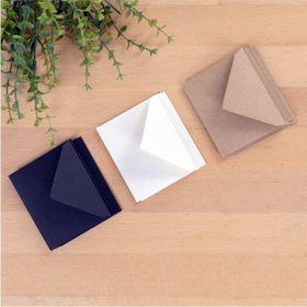 Bimotif Minik 7x9 cm 15 Adet Kraft + Krem + Siyah Zarf Seti