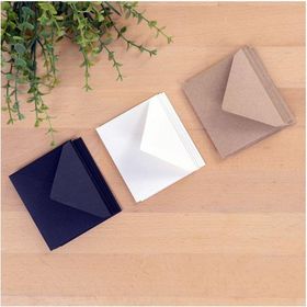 Bimotif Minik 7x9 cm 15 Adet Kraft + Krem + Siyah Zarf Seti
