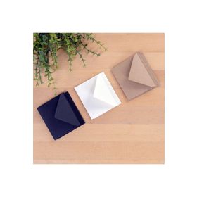 Bimotif Minik 7x9 cm 15 Adet Kraft + Krem + Siyah Zarf Seti
