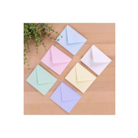 Bimotif Minik 7x9 cm 30 Adet Açık Sarı + Su Yeşili + Açık Mavi + Krem + Lila Açık Pembe Zarf Seti