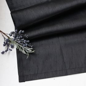 Bimotif Siyah 47x170 cm Dertsiz Osmanlı İpeği Runner