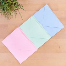 Bimotif Standart 13x18 cm 15 Adet Açık Mavi + Açık Pembe + Su Yeşili Zarf Seti