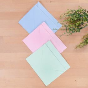 Bimotif Standart 13x18 cm 6 Adet Açık Mavi + Açık Pembe + Su Yeşili Zarf Seti