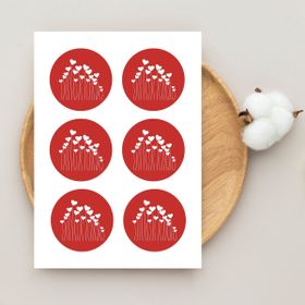 Bimotif T4169 7.8 x 7.8 cm 2 Sayfa Kalp Çubukları Sticker