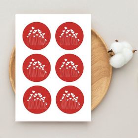 Bimotif T4169 7.8 x 7.8 cm 2 Sayfa Kalp Çubukları Sticker