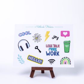 Bimotif Work A5 2 Sayfa Renkli Notebook Sticker Seti