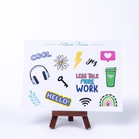 Bimotif Work A5 2 Sayfa Renkli Notebook Sticker Seti