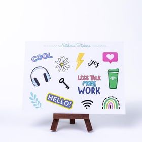 Bimotif Work A5 2 Sayfa Renkli Notebook Sticker Seti