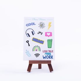 Bimotif Work A5 2 Sayfa Renkli Telefon Sticker Seti