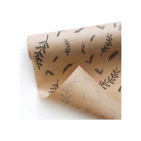 Bimotif Yaprak 70x100 cm 100 Adet Kraft Paket Kağıdı
