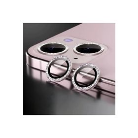 Binano iPhone 11-12-12 Mini Taşlı Pembe Kamera Koruyucu