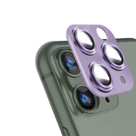 Binano iPhone 11 12 Mini 360 Metal Lila Kamera Koruyucu