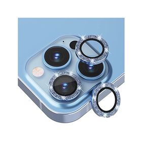 Binano iPhone 11 Pro Max Diamond Mavi Kamera Koruyucu