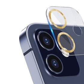 Binano iPhone 12 3D Pro Altın Sarısı Kamera Koruyucu