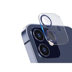 Binano iPhone 12 3D Pro Mavi Kamera Koruyucu
