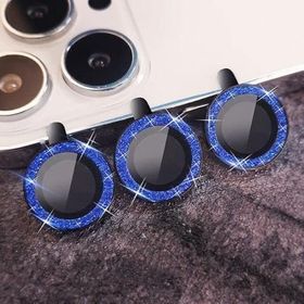 Binano iPhone 12 Pro Max Diamond Mavi Kamera Koruyucu