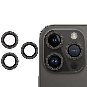 Binano iPhone 12 Pro Max Diamond Siyah Kamera Koruyucu
