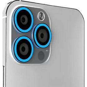 Binano iPhone 12 Pro Max Fosforlu Mavi Kamera Koruyucu