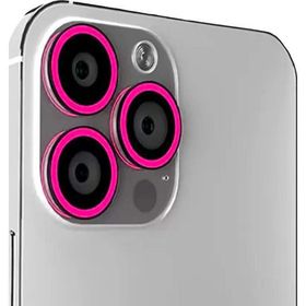 Binano iPhone 12 Pro Max Fosforlu Pembe Kamera Koruyucu
