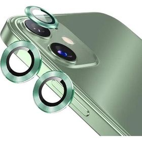 Binano iPhone 13-13 Mini Metal Ring Yeşil Kamera Koruyucu