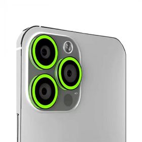 Binano iPhone 13 Pro 13 Pro Max Fosforlu Açık Yeşil Kamera Koruyucu