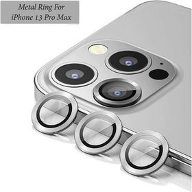 Binano iPhone 13 Pro-13 Pro Max Metal Ring Gri Kamera Koruyucu