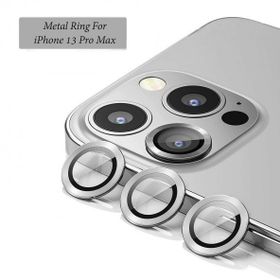 Binano iPhone 13 Pro-13 Pro Max Metal Ring Gri Kamera Koruyucu