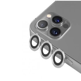 Binano iPhone 13 Pro-13 Pro Max Metal Ring Gri Kamera Koruyucu