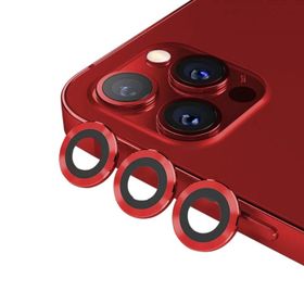 Binano iPhone 13 Pro-13 Pro Max Metal Ring Kırmızı Kamera Koruyucu