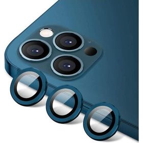 Binano iPhone 13 Pro-13 Pro Max Metal Ring Mavi Kamera Koruyucu