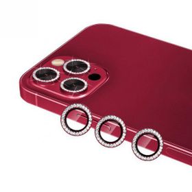Binano iPhone 13 Pro 13 Pro Max Taşlı Kırmızı Kamera Koruyucu