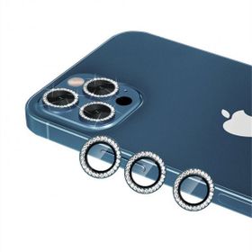 Binano iPhone 13 Pro 13 Pro Max Taşlı Mavi Kamera Koruyucu