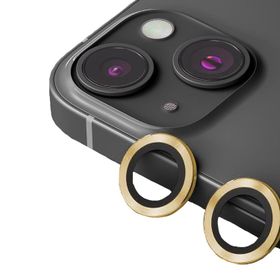 Binano iPhone 14-14 Plus Metal Ring Altın Sarısı Kamera Koruyucu