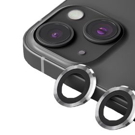 Binano iPhone 14-14 Plus Metal Ring Gümüş Kamera Koruyucu