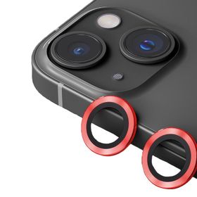Binano iPhone 14-14 Plus Metal Ring Kırmızı Kamera Koruyucu