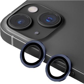 Binano iPhone 14-14 Plus Metal Ring Lacivert Kamera Koruyucu