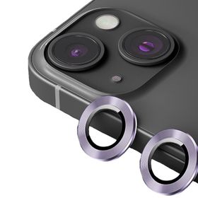 Binano iPhone 14-14 Plus Metal Ring Mor Kamera Koruyucu
