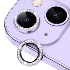 Binano iPhone 14-14 Plus Taşlı Mor Kamera Koruyucu