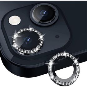 Binano iPhone 14-14 Plus Taşlı Siyah Kamera Koruyucu