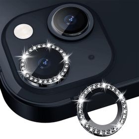 Binano iPhone 14-14 Plus Taşlı Siyah Kamera Koruyucu