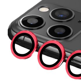 Binano iPhone 14 Pro-14 Pro Max Metal Ring Kırmızı Kamera Koruyucu
